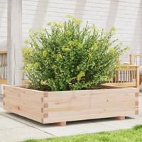 VidaXL Plantenbak 90x90x26,5 cm massief grenenhout - thumbnail
