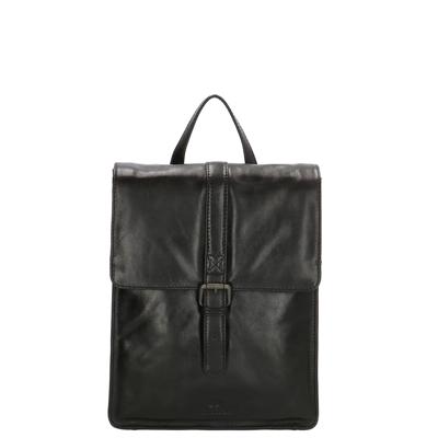 PORTO dames rugzak met klep midi zwart