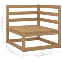 13-delige Loungeset massief grenenhout honingbruin - thumbnail