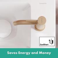 Hansgrohe Tecturis Wastafelmengkraan - coolstart -10.8cm uitloop - geborsteld brons 73301140 - thumbnail