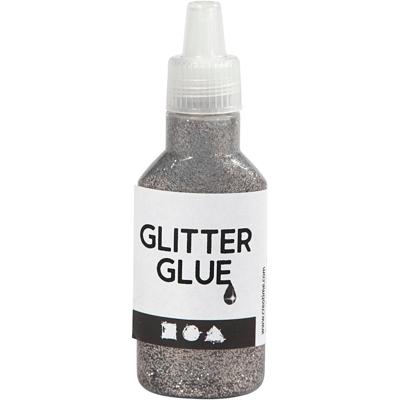 Creativ Company Glitterlijm, zilver, 25 ml/ 1 fles