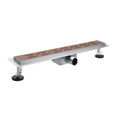 Fortifura Galeria douchegoot - 100cm - met vloerflens - met rooster - Geborsteld koper PVD (Koper) SW679912 / SW956233 Fortifura Galeria douchegoot - 100cm - met vloerflens - met rooster - Geborsteld koper PVD (Koper) SW679912 / SW956233