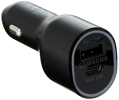 Samsung EP-L4020NBEGEU USB-oplader 25 W, 15 W 1x USB-C, 1x USB-A USB PD 3.0, QC 2.0, Adaptive Fast Charge Zwart Auto Snellader - thumbnail
