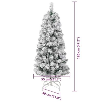 VidaXL Kunstmatige inklapbare kerstboom groen en wit 120 cm