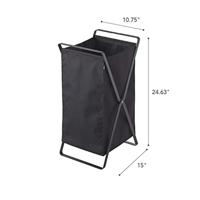 Yamazaki Tower wasmand 45 l Rechthoekig Polyester, Polypropyleen (PP), Staal Zwart - thumbnail