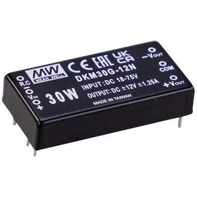 MEAN WELL DKM30G-15N DC/DC-converter, print 1 A 30 W Aantal uitgangen: 2 x Inhoud 1 stuk(s)