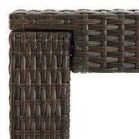 Tuinbartafel 140,5x60,5x110,5 cm poly rattan bruin - thumbnail