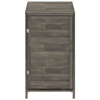 Tuinschuur 55x52x112 cm massief vurenhout antracietkleurig - thumbnail