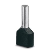 Phoenix Contact adereindhuls AI-TWIN, koper, zwart, nom. diam 1.5mm², huls 12mm - thumbnail