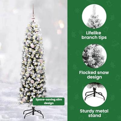 VidaXL Kunstkerstboom groen 150 cm pvc en staal en kunststof