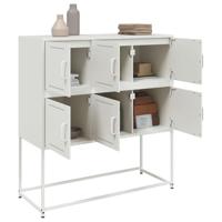 Dressoir 100,5x39x107 cm staal wit - thumbnail