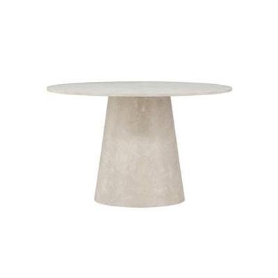 Nohr Ronde Eettafel 'Mikeisha' Marmerlook, 120cm, kleur Beige