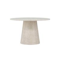 Nohr Ronde Eettafel 'Mikeisha' Marmerlook, 120cm, kleur Beige - thumbnail