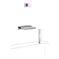 Badkraan Tres Shower Technology | Inbouw | Thermostaatkraan | Incl.Inbouwdeel | Waterval uitloop | 2-weg | Vierkant | Chroom - thumbnail