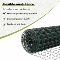 VidaXL Hek met paal groen 1,2 x 25 m staal - thumbnail