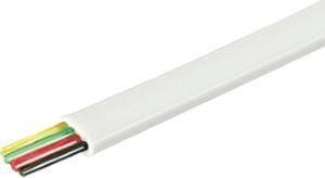 Telefoonkabel 4-aderig plat wit 100 meter