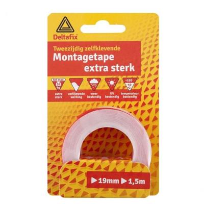 Montagetape extra 19mmx1,5m transp Deltafix - Deltafix