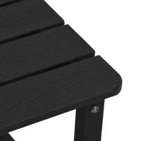 Tuin loungeset 3 pcs Zwart HDPE - thumbnail