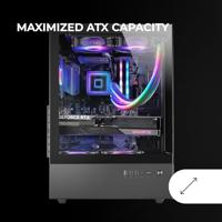 ATX Semi-toren BehuizingMars Gaming MCXO Zwart - thumbnail