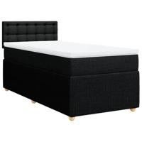 Boxspring met matras stof zwart 80x200 cm - thumbnail