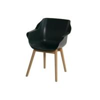 Hartman Tuinstoel 'Sophie Teak' met armleuning, kleur Donkergroen - thumbnail
