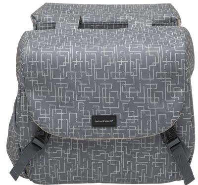 Newlooxs Mondi joy dubbele fietstas - waterafstotend polyester - 38l - mik adapter - ivy walnut Newlooxs Mondi joy dubbele fietstas - waterafstotend polyester - 38l - mik adapter - ivy walnut