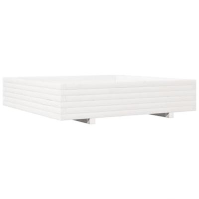 VidaXL Plantenbak 110x110x26,5 cm massief grenenhout wit VidaXL Plantenbak 110x110x26,5 cm massief grenenhout wit