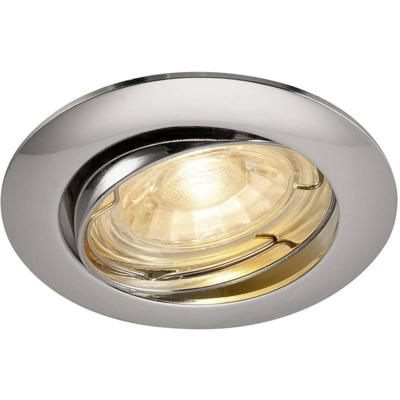 SLV Richtbare inbouwspotPika GU10 8,3cm rond chroom - 1000719