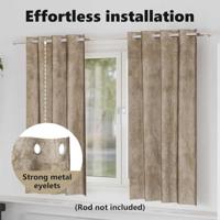 VidaXL Velvet gordijnen 2 pcs champagne 175 x 140 cm fluweel - thumbnail