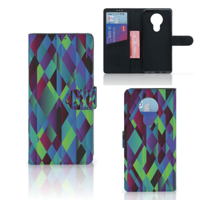 Nokia 5.3 | Book Case | Abstract Green Blue