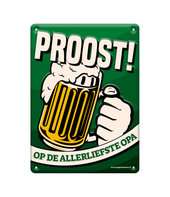 Paperdreams Tekstbord metaal 22x16,5cm - opa