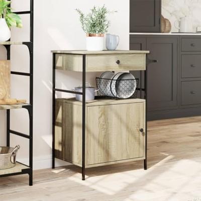 Keukentrolley 56x43x89,5 cm bewerkt hout sonoma eikenkleurig