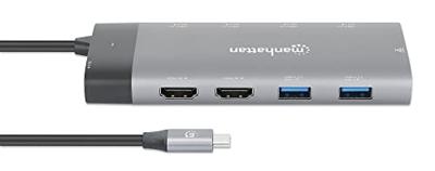 Manhattan USB-C PD 10-in-1 8K USB-C dockingstation Geschikt voor merk (dockingstation): Universeel