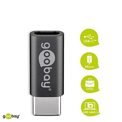 Micro-USB (F) naar USB-C (M) adapter- 480Mbit/s - USB 2.0 adapter - thumbnail