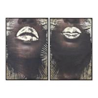 Schilderij Home ESPRIT Zwart Gouden 83 x 4 x 123 cm (2 Stuks) - thumbnail