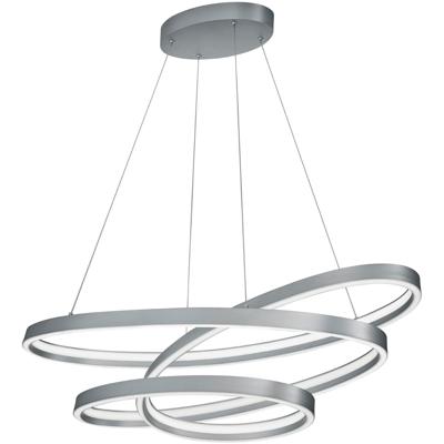 LED Hanglamp - Cinque Ciola - 1 Lichtpunt van 100 Watt - Dimbaar - Aanpasbare Lichtkleur - Mat Nikkel - Metaal