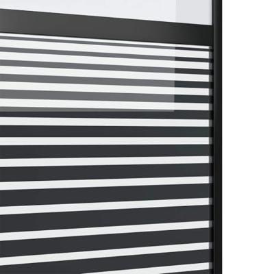 VidaXL Glazen deur gestreept zwart 90 x 2 x 205 cm aluminium VidaXL Glazen deur gestreept zwart 90 x 2 x 205 cm aluminium