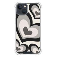 iPhone 13 mini shockproof hoesje - Hart swirl zwart - thumbnail