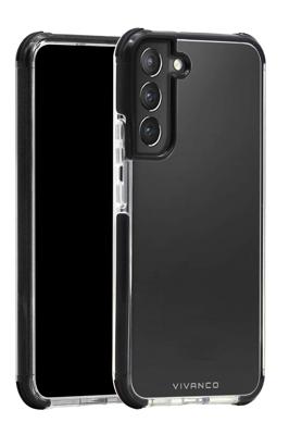 Vivanco Rock Solid Backcover Samsung Galaxy S22+ Zwart, Transparant Inductieve lading, Stootbestendig Vivanco Rock Solid Backcover Samsung Galaxy S22+ Zwart, Transparant Inductieve lading, Stootbestendig