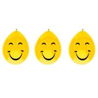 Haza Witbaard Ballonnen lachgezicht, 6st. - thumbnail