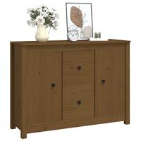 Dressoir 100x35x74 cm massief grenenhout honingbruin - thumbnail