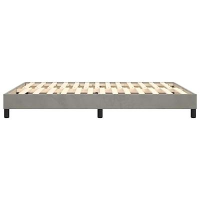 Boxspringframe fluweel lichtgrijs 140x190 cm