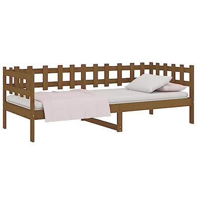 Slaapbank 90x200 cm massief grenenhout honingbruin
