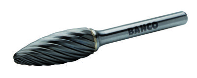 Bahco Stiftfrees | hardmetaal | met vlamvormige kop | voor roestvaststaal | 10 mm x 20 mm x 6 mm - H1020I06 Bahco Stiftfrees | hardmetaal | met vlamvormige kop | voor roestvaststaal | 10 mm x 20 mm x 6 mm - H1020I06