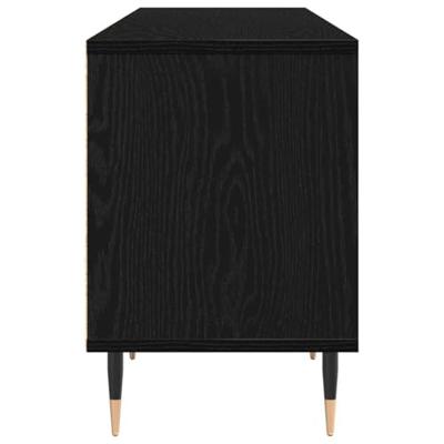 TV-kast Zwart eiken 150 x 30 x 44.5 cm Bewerkt hout