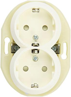 ELSO dubbele stekkerdoos WDE011122 KS ws Renova Wit 1 stuk(s)