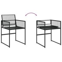 9-delige Tuinset poly rattan zwart - thumbnail