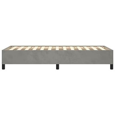 Bedframe zonder matras 100x200 cm fluweel lichtgrijs