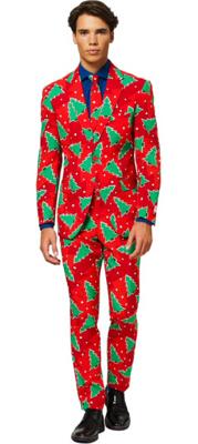 Maatpak Rood Met Kerstbomen