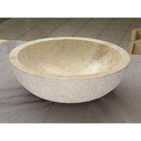 Waskom Imso Lavabo Rotondo Beige Grezzo Marmer 45x15cm - thumbnail